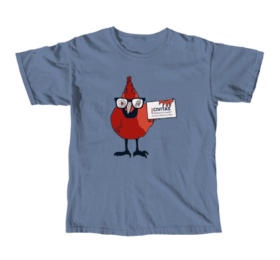 Tee with Civitas 2026 Annual Conference logo
